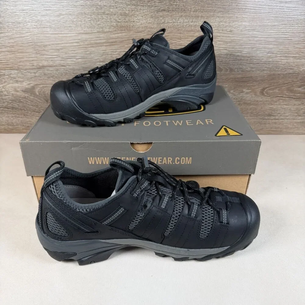 KEEN Utility Atlanta Cool Steel Toe Work Shoes Men’s 11.5 EE Wide Black NIB